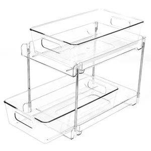 Under Sink Organizers and Storage for Bathroom or Kitchen, 2 Tier Pull Out Ca... - Picture 1 of 7