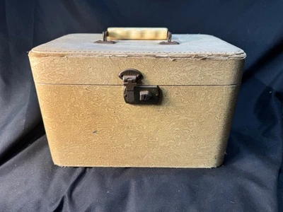 Vintage J.C. Higgins Tweed Suitcase Makeup Case - Image 1 of 4