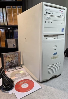 AST Windows 98 Retro Gaming Computer 32MB AGP Sound CDRW ISA Monkey Island Game - Image 1 of 4