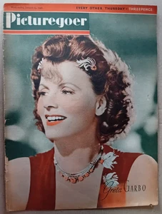 PICTUREGOER MAGAZINE Greta Garbo 1942 January 24 - Picture 1 of 3