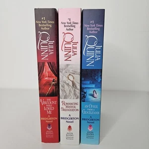Bridgerton Novels Julia Quinn 3 Paperback Books - Picture 1 of 13