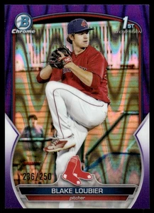 2023 Bowman Chrome Prospects Purple Refractor #'d/250 Blake Loubier Rookie - Picture 1 of 2