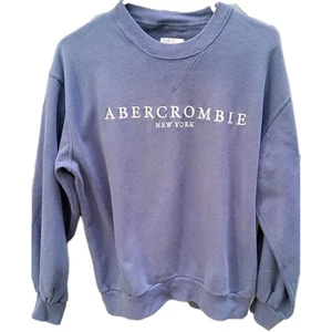 Abercrombie & Fitch A & F Collection Unisex Sweatshirt mit Rundhalsausschnitt Blau Größe Medium - Bild 1 von 3