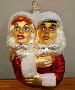 Christopher Radko I Love Lucy, Lucy & Ricky 1997 adorno de Navidad vidrio LEER - Imagen 1 de 8