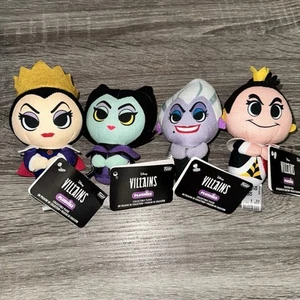 Neu Funko Disney Villains Plüschtiere Sammlerstück 4 Zoll Plüsch 4er Set Neu mit Etikett - Bild 1 von 2