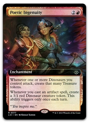 Poetic Ingenuity (Extended Art) #377 (Foil) LP Lost Caverns of Ixalan Magic MTG - Image 1 of 2