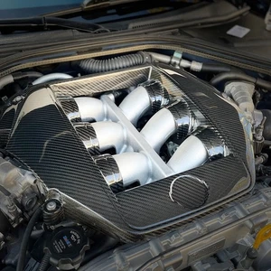Carbon Fiber Front Engine Cover Trim Body Kit for Nissan GTR R35 2009-21 Replace - Picture 1 of 11