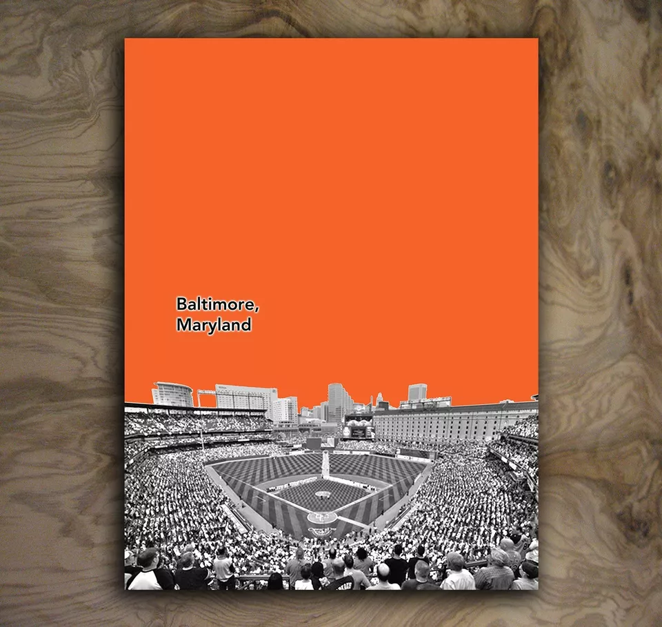 Baltimore Orioles Sports Poster MLB Art Print Rare Hot New 12x16" - Image 1 of 1