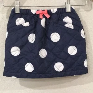 Gymboree Girls Sz 5 Skirt Polka Dot Pull On Quilted Polka Dot Winter - Picture 1 of 5