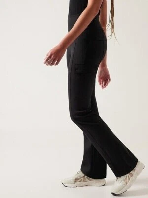 ATHLETA Delancey Straight Cargo Pant M Medium | Black #882625 NEW - Image 1 of 4