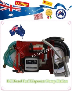 12 Volt 24 Volt Diesel Fuel Dispenser Transfer Pump -Flow Meter, Hose and Nozzle - Picture 1 of 2