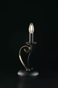 Lumetto moderno a 1 luce LGT Noir nero opaco e oro - Imagen 1 de 1