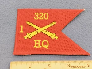 US Army HQ Co 1st Bn 320th FIELD ARTILLERY 4" Guidon flag patch - Picture 1 of 3