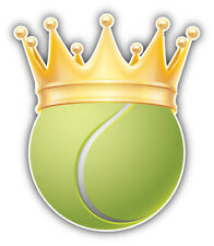 Tennis Ball Golden Crown Car Bumper Sticker Decal