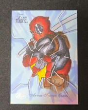 Ap Marvel DEADPOOL Sketch Card 1/1 By  Darren Soto 2023 Fleer