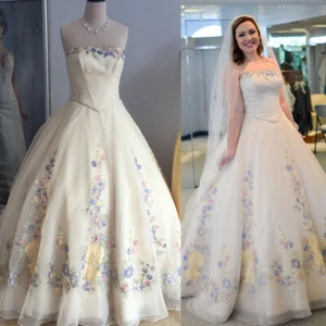 Vestidos de novia vintage Swetheart con apliques de flores una línea vestidos de novia - Imagen 1 de 9