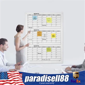 Quarterly Planner White Board Acrylic Calendar Board Dry Erase Calendar For Wall - Picture 1 of 24