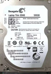 Seagate Laptop THIN 7mm HYBRID (SSD+HDD) SSHD (ST500LM000) 500GB 5400RPM 2.5" - Picture 1 of 6