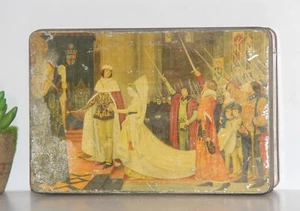 Vintage HUNTLETY & PALMERS Advertisement Print Biscuits English Tin Box, England - Picture 1 of 6