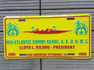 1985 Mid-Atlantic Shrine Assoc. A.A.O.N.M.S. LLoyd L. Kildoo Pitts., PA-Teller - Bild 1 von 3