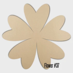 Wooden Flower Shape 100-500mm 3mm MDF - Craft Unpainted 3mm MDF - Laser Cut - Picture 1 of 9