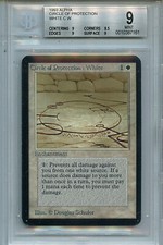 MTG Alpha Circle of Protection White BGS 9.0 (9) Mint Card Magic WOTC 7161