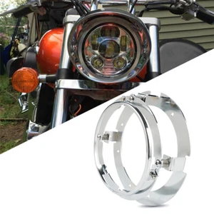 5-3/4" 5,75 Zoll LED Haup Scheinwerfer Montagering Halterung Klammer Für Harley - Picture 1 of 10