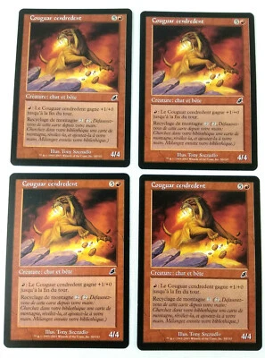 Mtg Magic Playset 4x Ashen Couguar Chartooth Fleau Exc Vf - Image 1 of 2