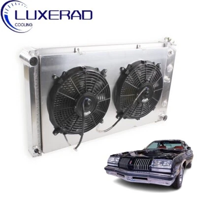 Tri-Row Core Full Aluminum Radiator For 1968-1972 Oldsmobile Cutlass Fan Shroud Foto 1 de 4