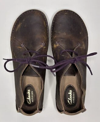 Clarks Artesanal Janey Mae 7.5 Zapatos Oxford Cera de Abejas Cuero Marrón Hada Campesina Foto 1 de 4