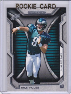 NICK FOLES RC Philadelphia Eagles 2012 Topps Strata FOOTBALL ROOKIE CARD - Image 1 of 2