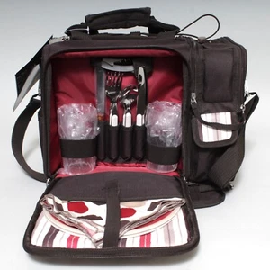 Picnic Time Malibu Insulated Picnic Cooler / Tote Complete Service For Two - Picture 1 of 6