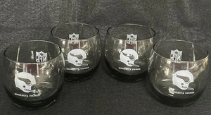 Vintage 4er Set Minnesota Vikings 8oz NFL Roly Poly Gläser Football Cocktail - Bild 1 von 12