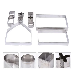 1 Set/10 Stck. Weihnachten Ausstecher Keksform Lebkuchenhaus Backwerkzeuge - Bild 1 von 12