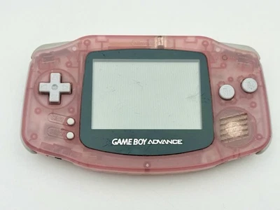 Gameboy Advance AGB-001 Clear Pink Tested Working * Missing Battery Cover Panel - Image 1 of 4