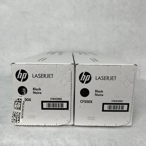 ILOŚĆ 2 ORYGINALNE NOWE KASETY Z TONEREM HP LASERJET 202X O WYSOKIEJ WYDAJNOŚCI CZARNE CF500XD - Zdjęcie 1 z 3