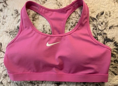 Nike Dri Fit спортивный бюстгальтер женщин L поддержки с подкладкой розовый - Изображение 1 из 3