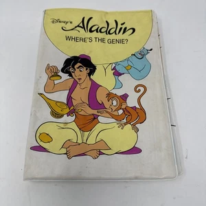 Vintage Disney's ALADDIN: "Where's the Genie?" Bath Book 1992 Used RARE - Picture 1 of 6