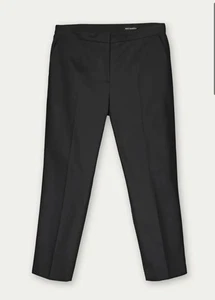 NWT Marimekko Martha Cropped Pants Trousers •34/4•Black Straight Leg Cotton $225 - Picture 1 of 12