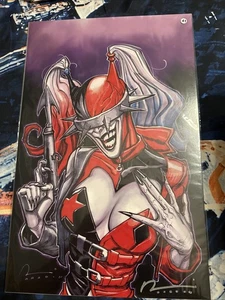 Harley Quinn Who Laughs signierter 11x17 Druck Chad Hardin mit Echtheitszertifikat - Bild 1 von 6