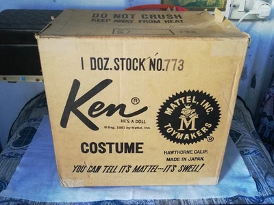 MATTEL BARBIE OUTFIT / COSTUME KEN - SCATOLA IMBALLO ORIGINALE REF. 773 JAPAN - Immagine 1 di 4