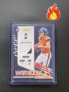 2024 Panini Absolute Bo Nix #WRM-BNX Rookie War Room Materials Patch 14/99 - Picture 1 of 3