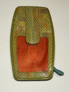 Gelbe Regenbogen Echtleder Karten Geldbörse Damen - Bild 1 von 9