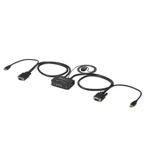 StarTech.com 2 Port USB VGA Cable KVM Switch - USB Powered with Remote Switch - - Photo 1/7