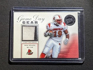 Michael Bush 2007 Game Day Gear Jersey Card #GDG-MB Louisville, Raiders - Picture 1 of 8