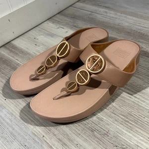 FitFlop Halo Zehenstegsandale Metallic Größe 8,5 - Bild 1 von 6