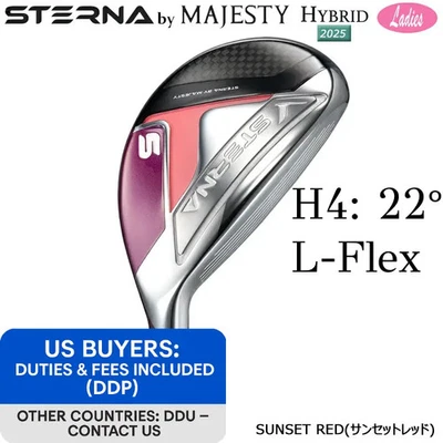 MAJESTY STERNA 2025 Ladies Hybrid H4 22° RH L-Flex STERNA BY MAJESTY RED - Image 1 of 4