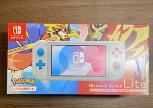 Nintendo Switch Lite Pokemon Sword Shield Zacian Zamazenta Edition Japan - Picture 1 of 5