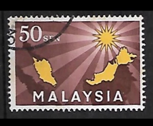 1963 - Malaysia Inauguration of Federation 50sen Stamp Good Used SG#MY3 - Picture 1 of 1