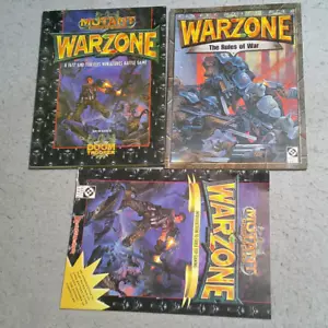3 books Mutant Chronicles Warzone The Rules Of War fast Miniatures Battle Game - Picture 1 of 6
